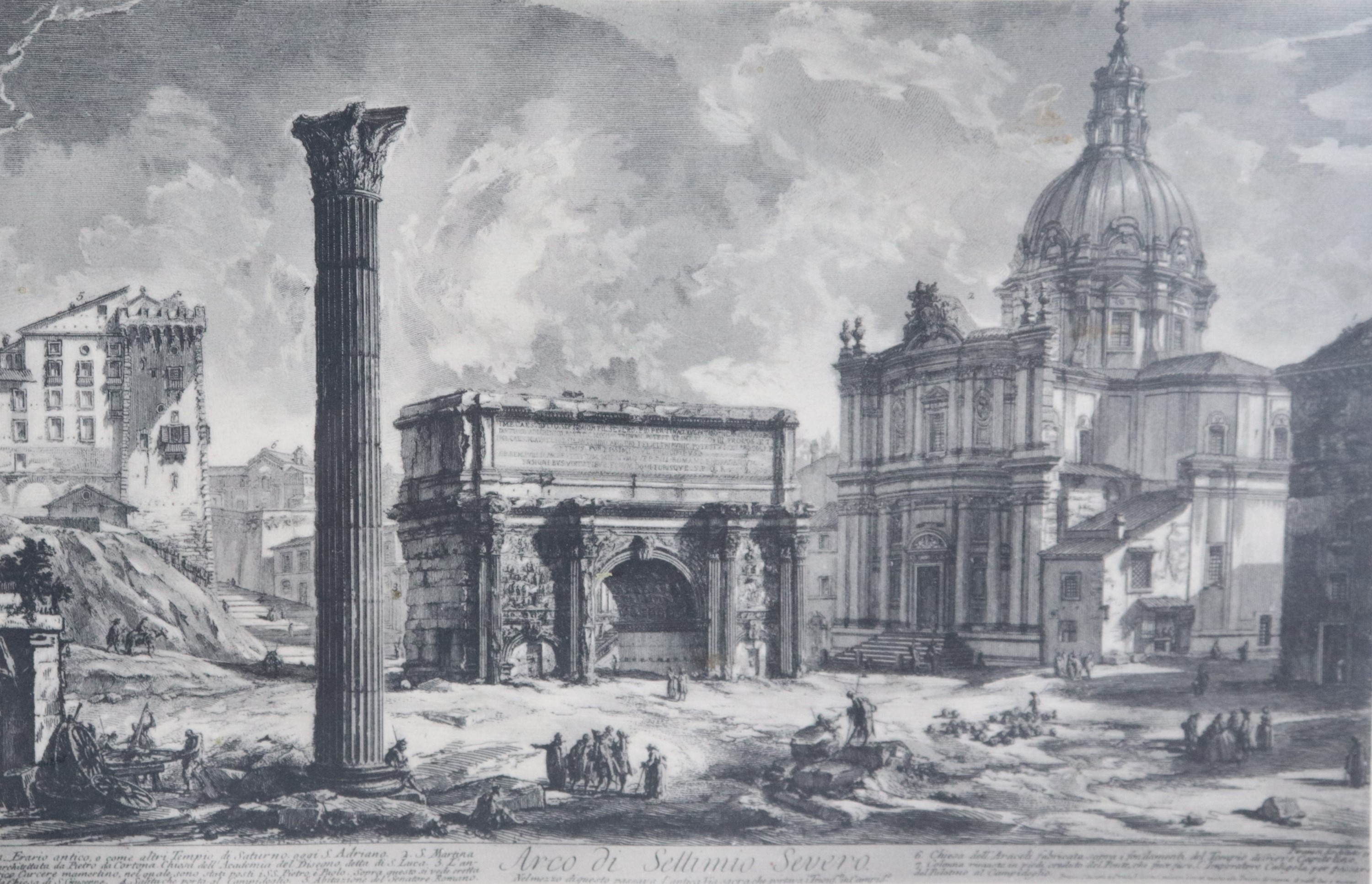 "Veduta del Monte Quirinale" e "Arco di Settimio Severo"