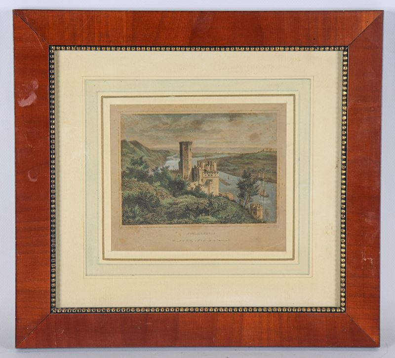 "Paesaggio con castello sul fiume"