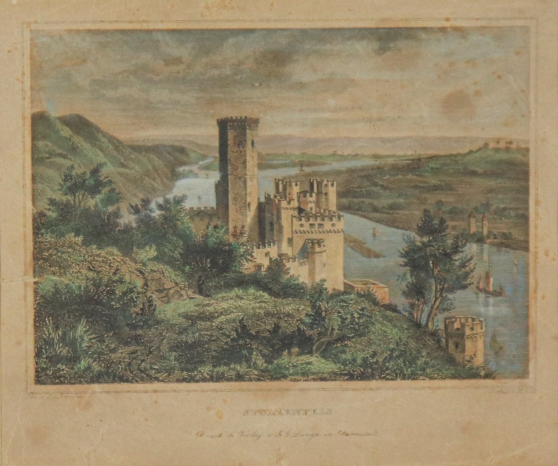 "Paesaggio con castello sul fiume"