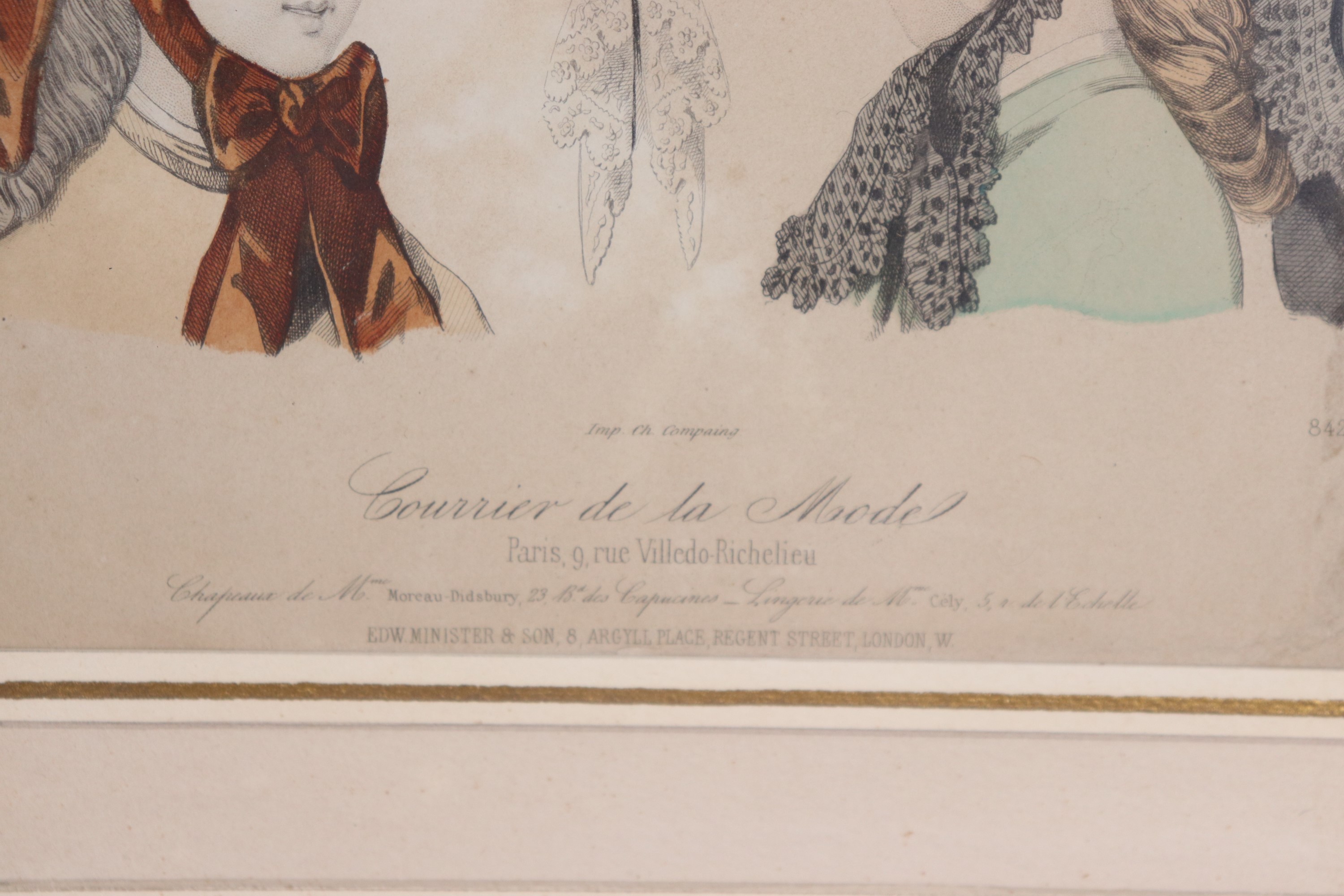 "Modelli di antichi vestiti e cappelli francesi"