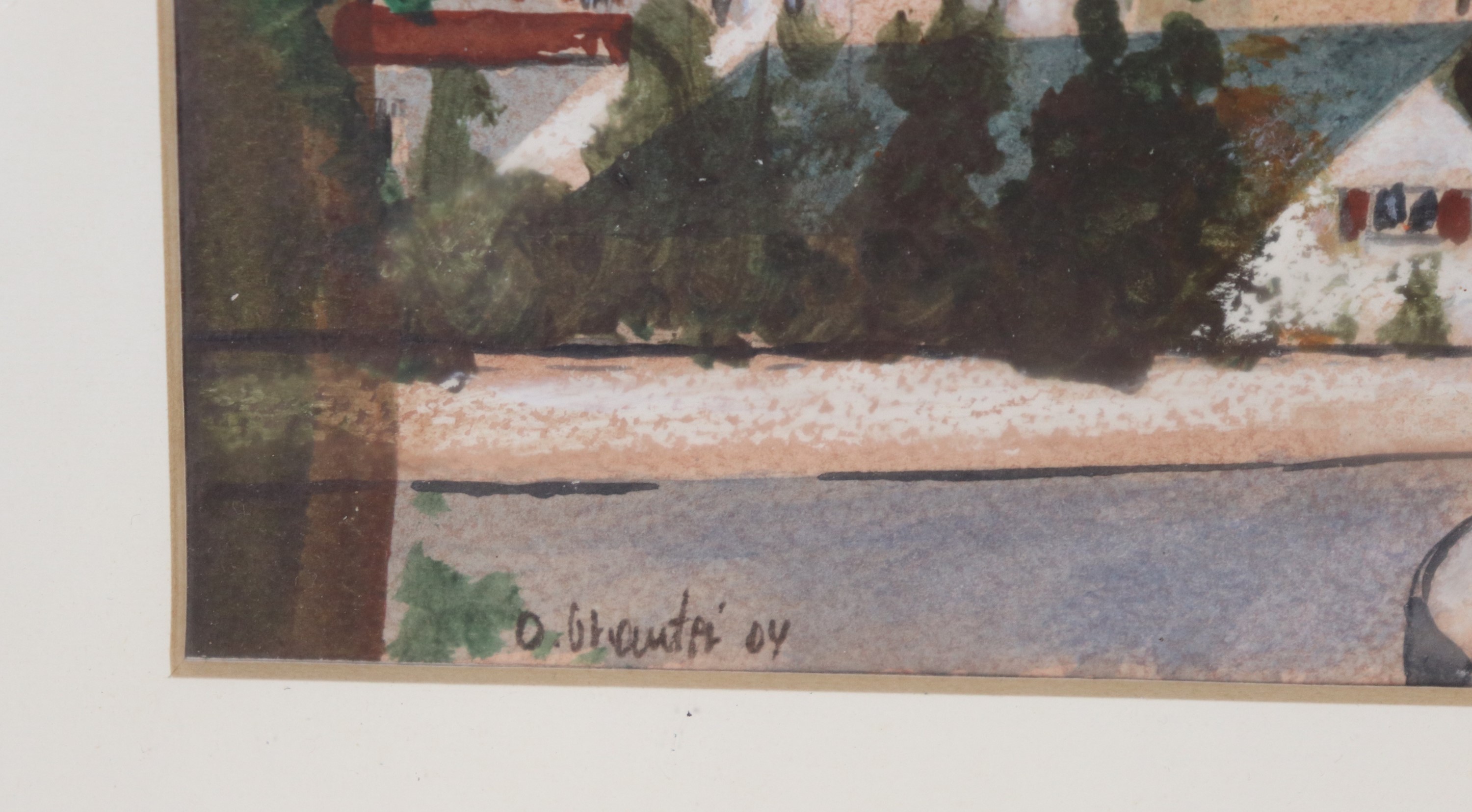 Firmato. "veduta di Rio di Pusteria"