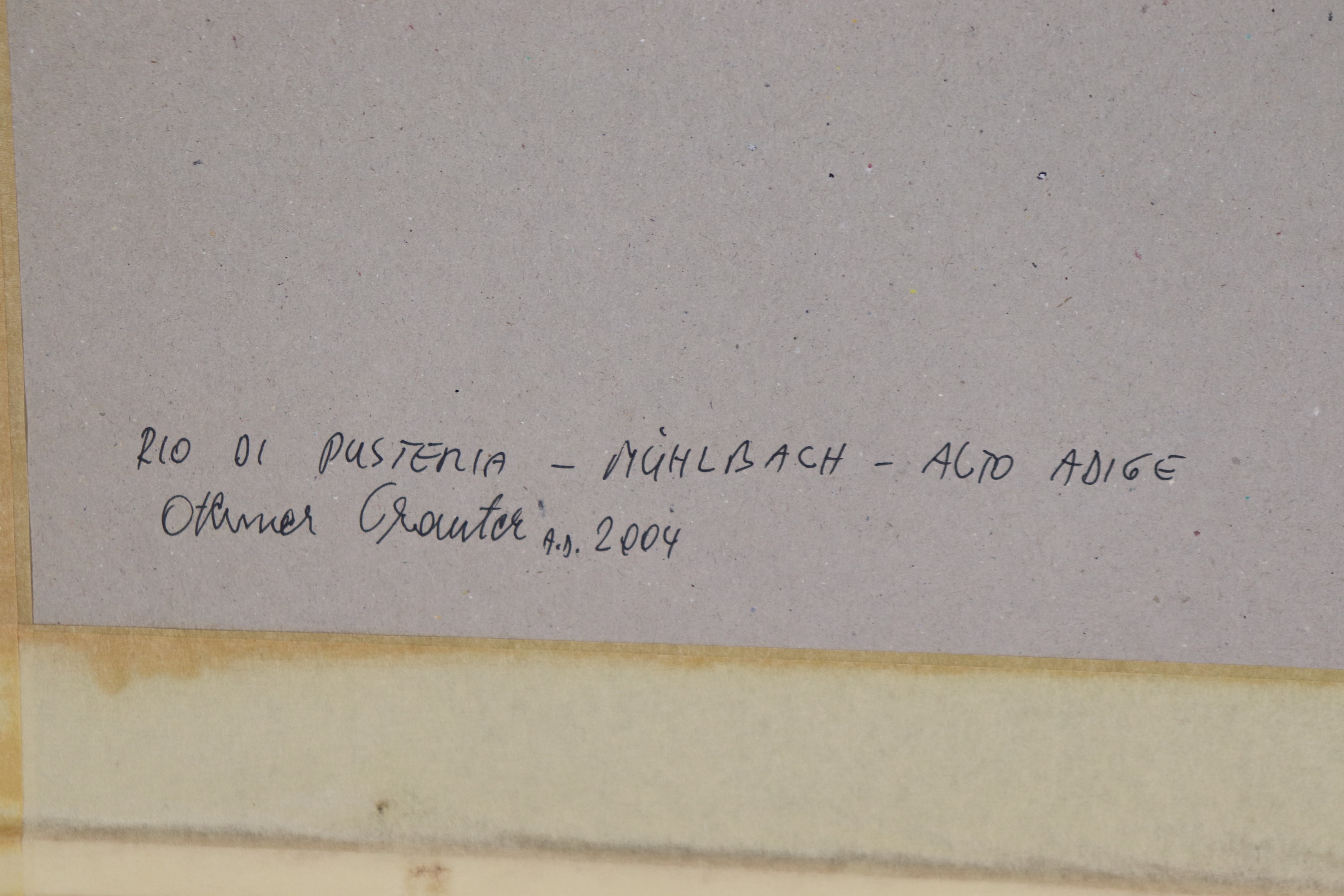 Firmato. "veduta di Rio di Pusteria"