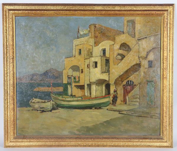 Filippo Anivitti - Firmato. "Scorcio di Capri"
