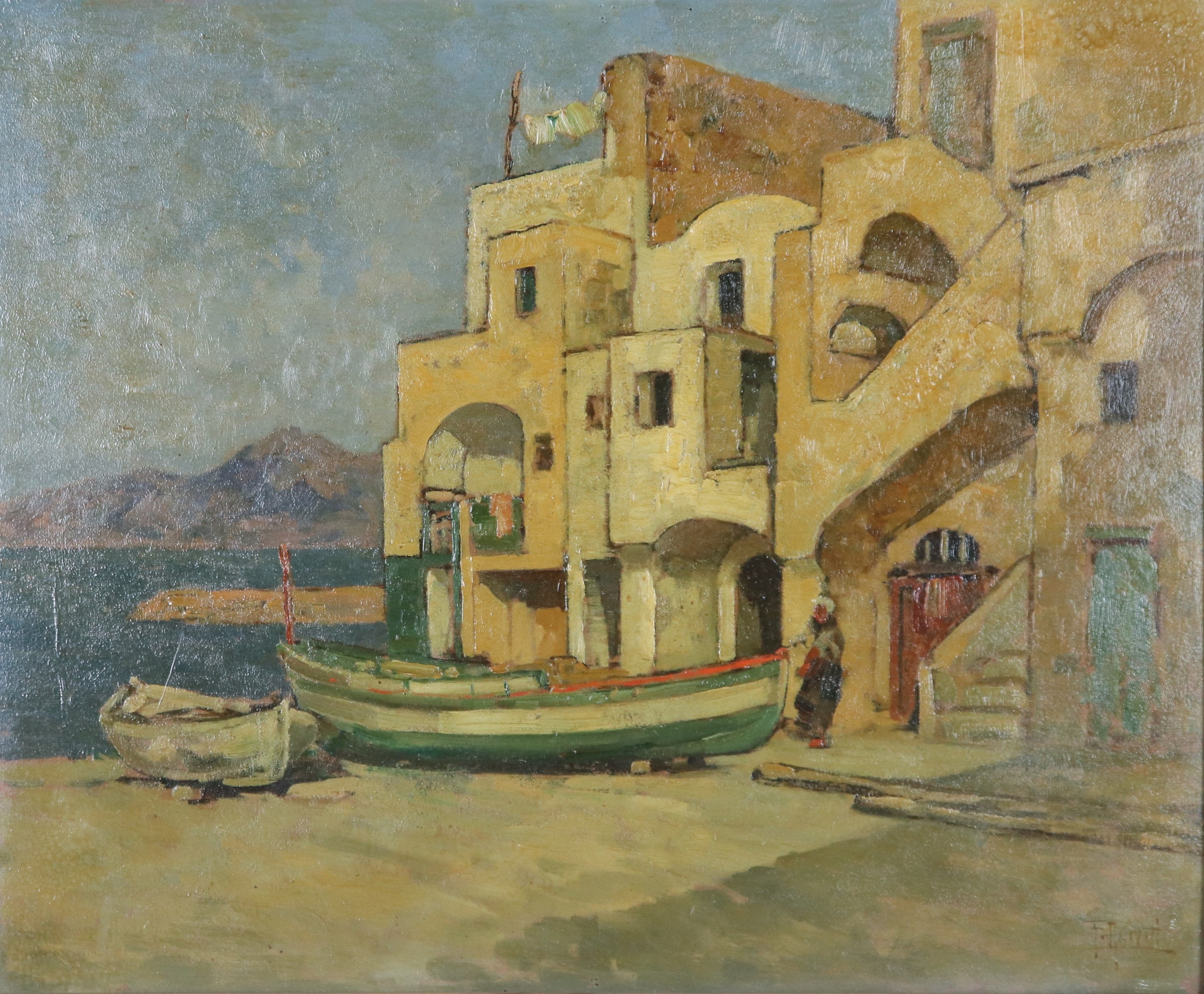 Firmato. "Scorcio di Capri"