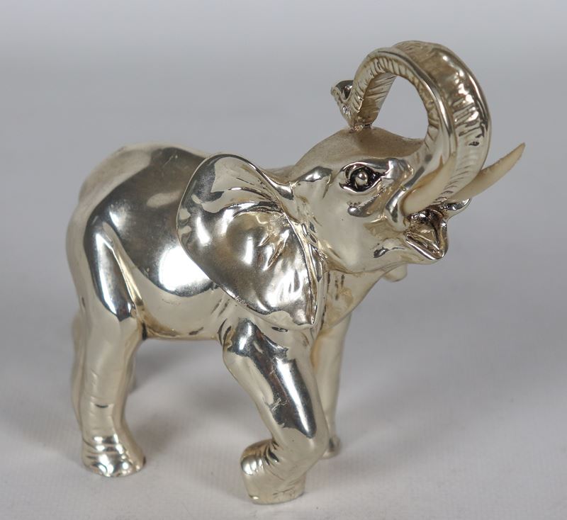 "Elefante", piccola statuina rivestita in argento