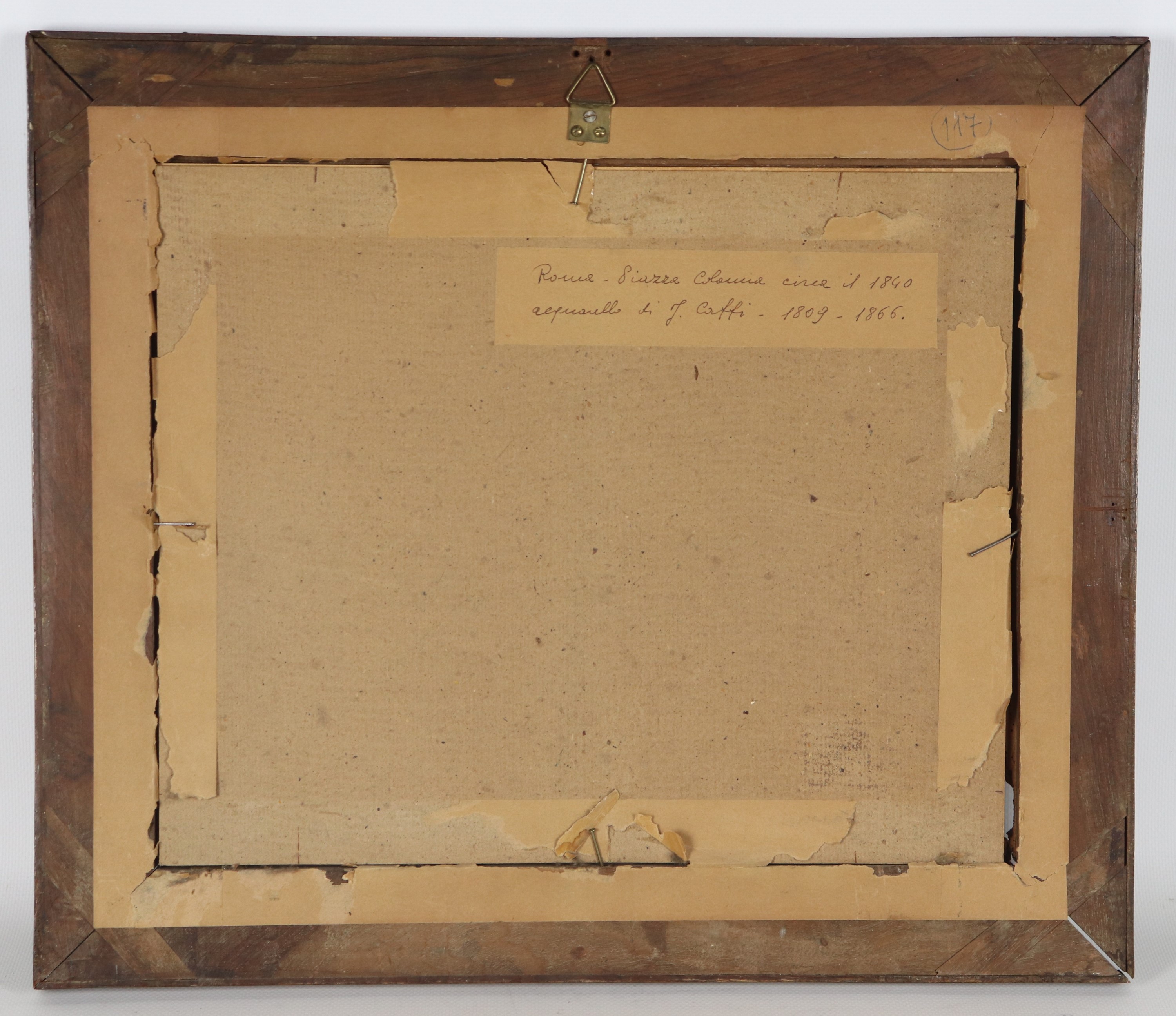 Firmato. "Veduta di Piazza Colonna"