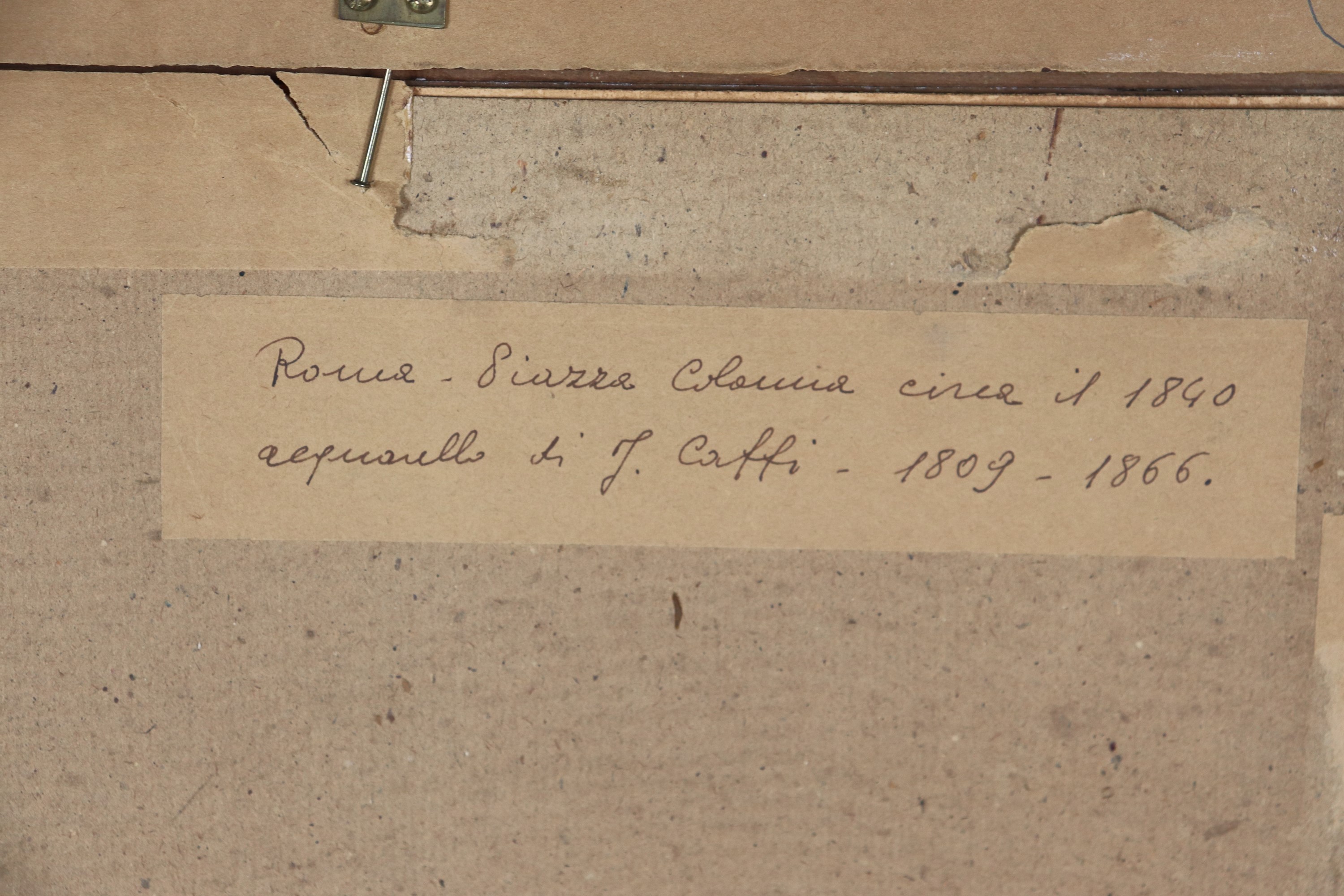 Firmato. "Veduta di Piazza Colonna"