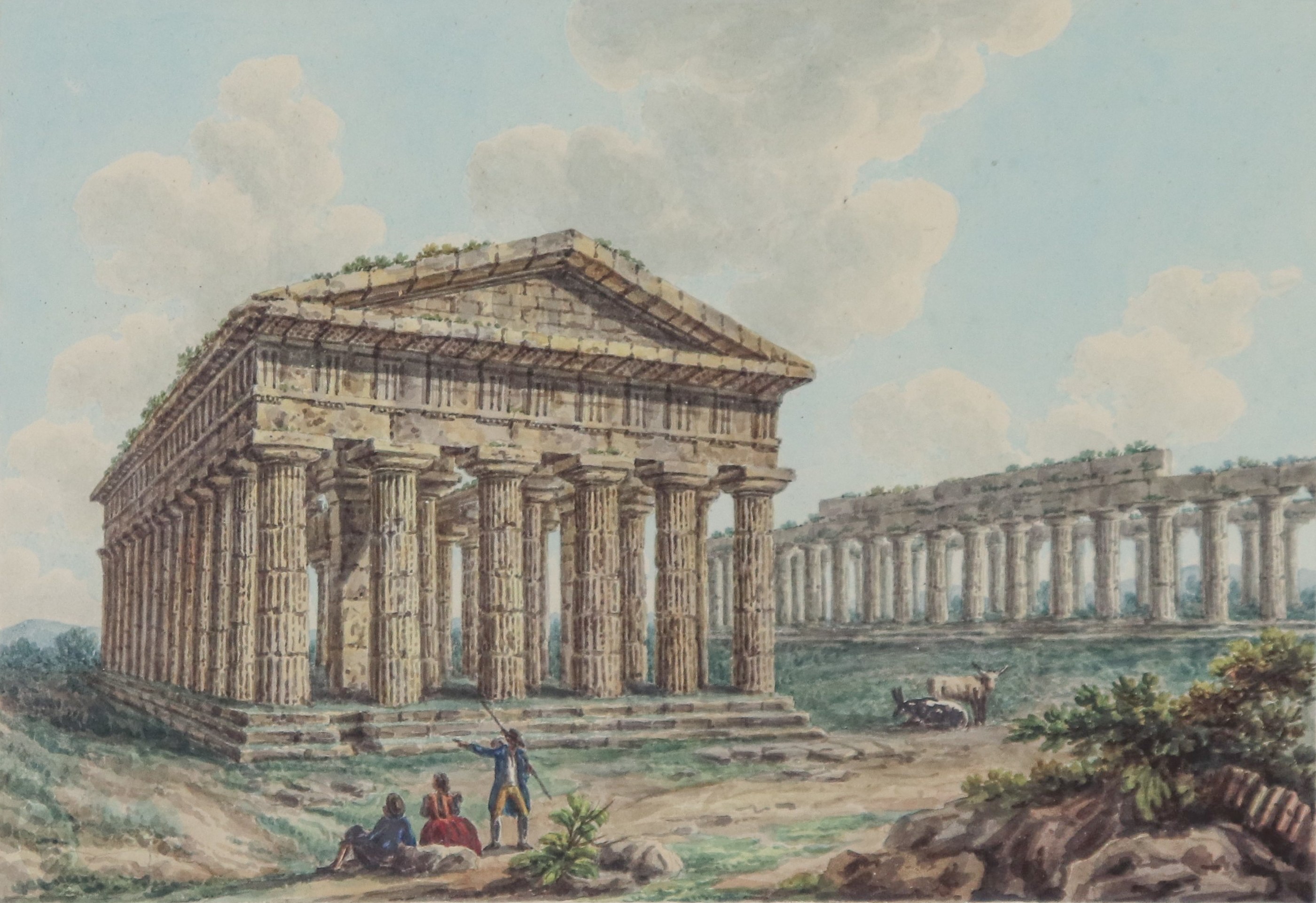 "Veduta del Tempio di Poseidone a Paestum"