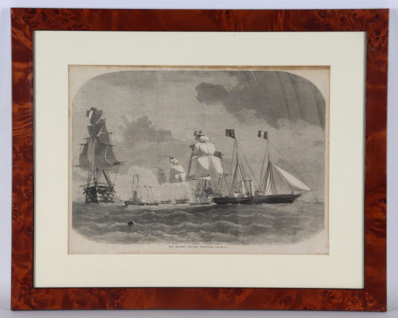 "Sua Maestà Regina Vittoria lascia Cherbourg"