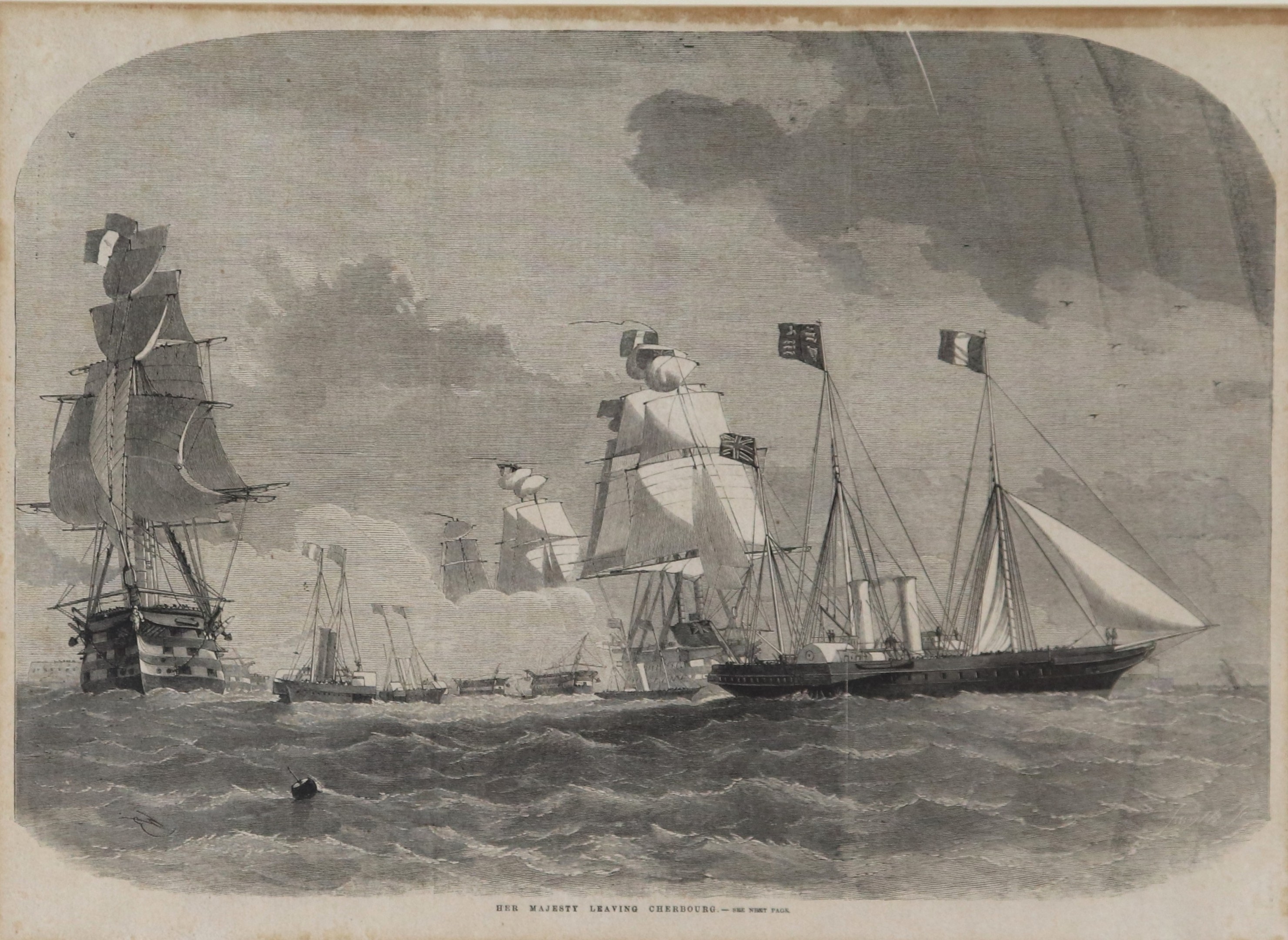 "Sua Maestà Regina Vittoria lascia Cherbourg"