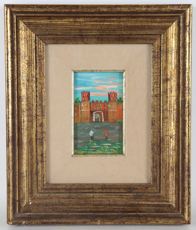 "Veduta di Porta San Sebastiano a Roma"