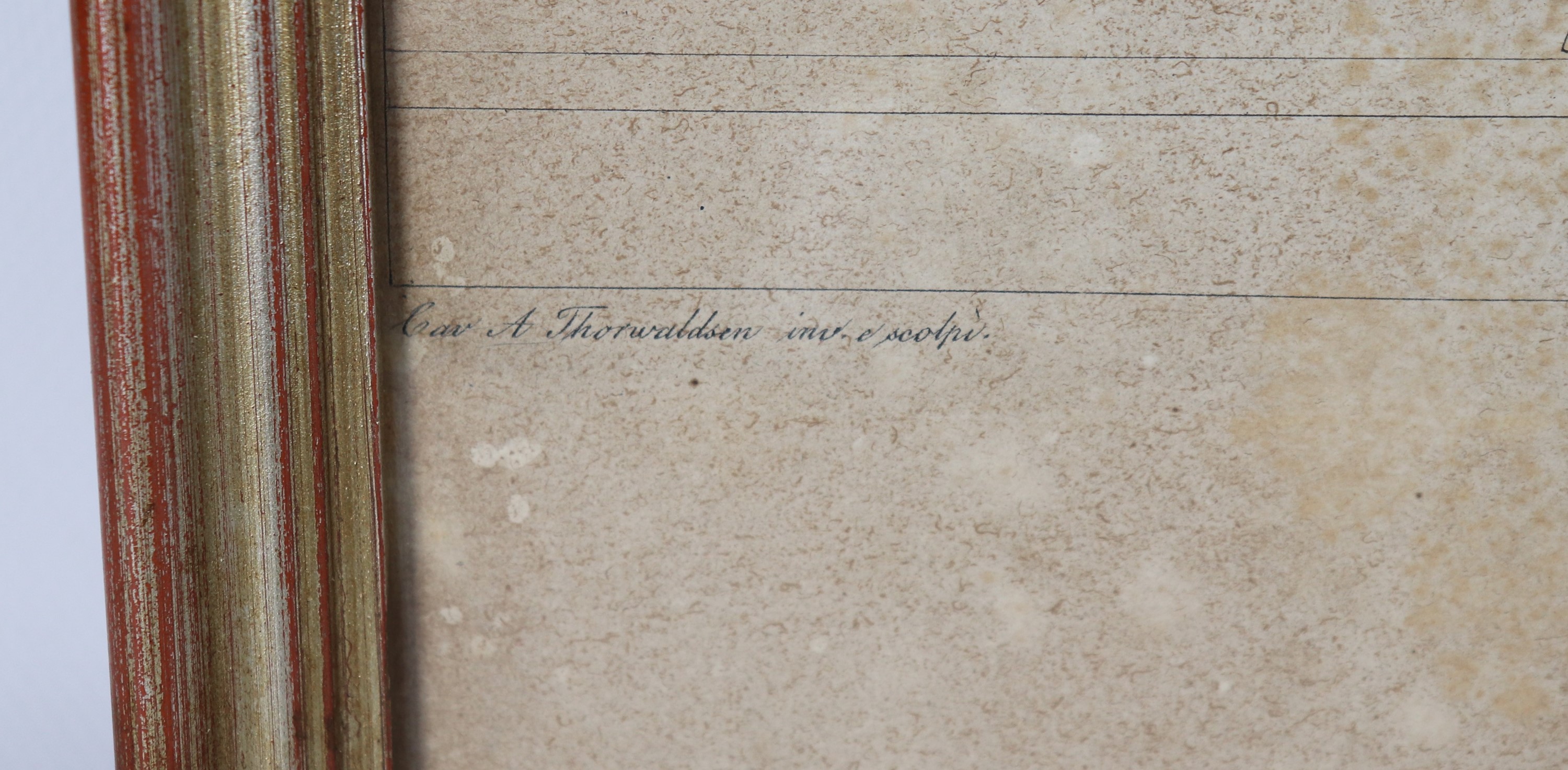 "Studi di bassorilievi di Bertel Thorvaldsen", coppia di antiche acqueforti incise da Francesco G...