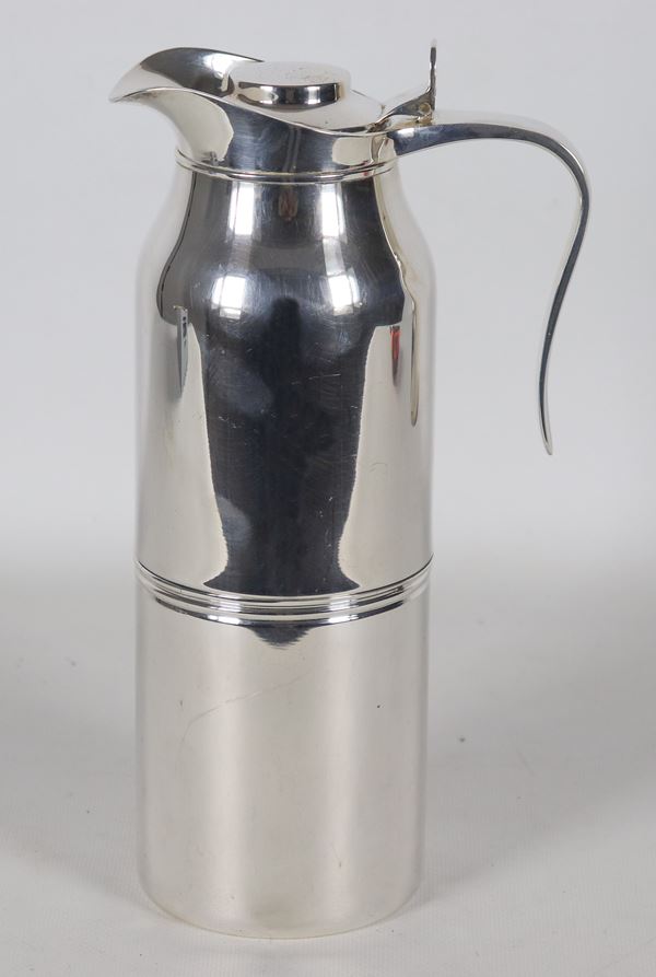 Caraffa termica in metallo argentato