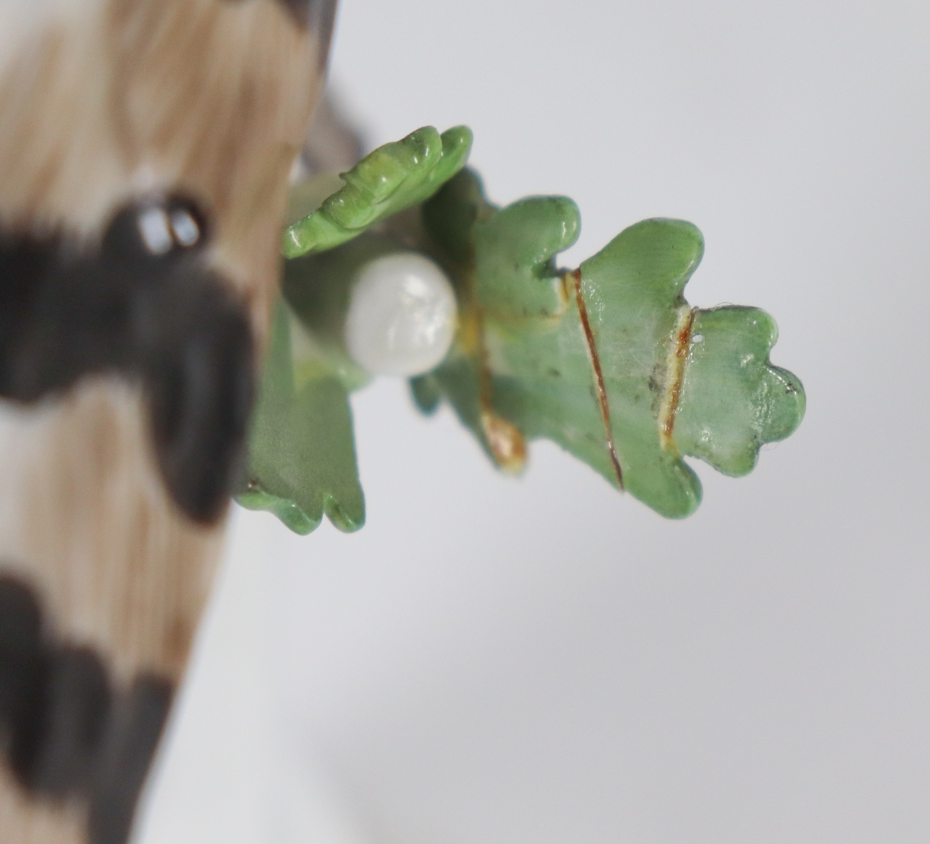"Upupe", coppia di sculture in porcellana Meissen smaltata e policroma