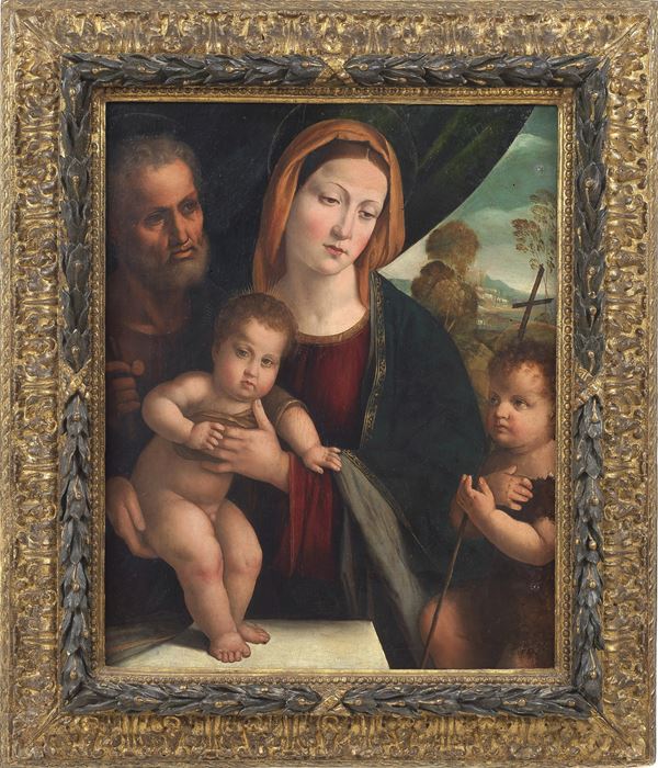 Niccol&#242; Dell'Abbrugia detto Niccol&#242; Pisano - "Sacra Famiglia con San Giovannino"