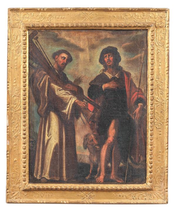 Scuola Emiliana Fine XVII Secolo - "Sant'Andrea e San Rocco"