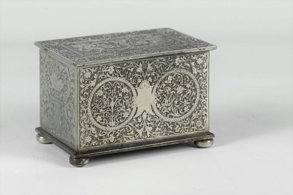 Oriental casket in damascened iron