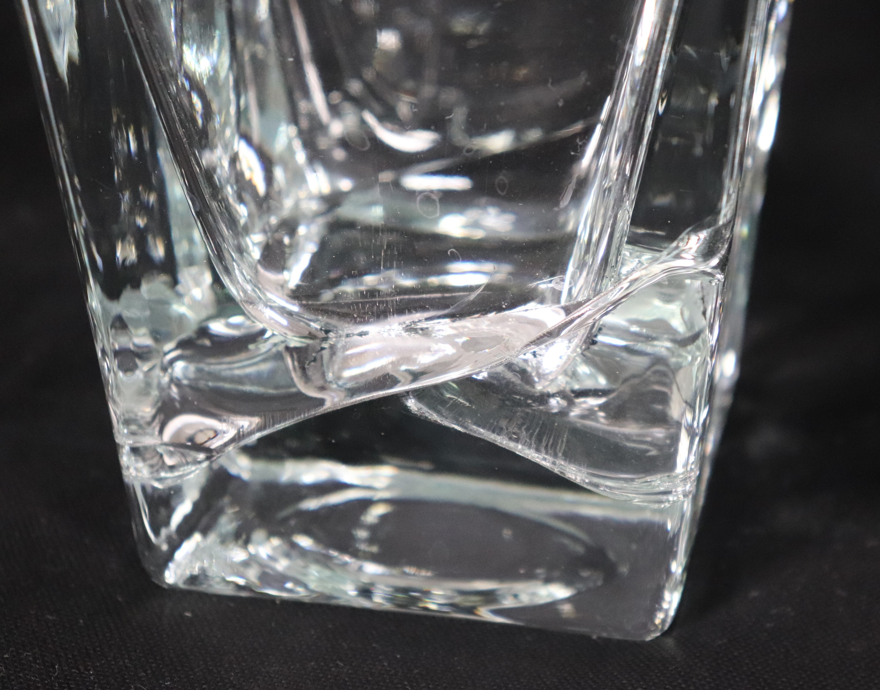 Lotto di tre vasi in cristallo