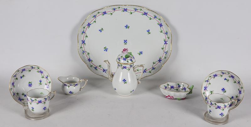 Tete a tete in porcellana Herend, decoro PBG (6 pz.)