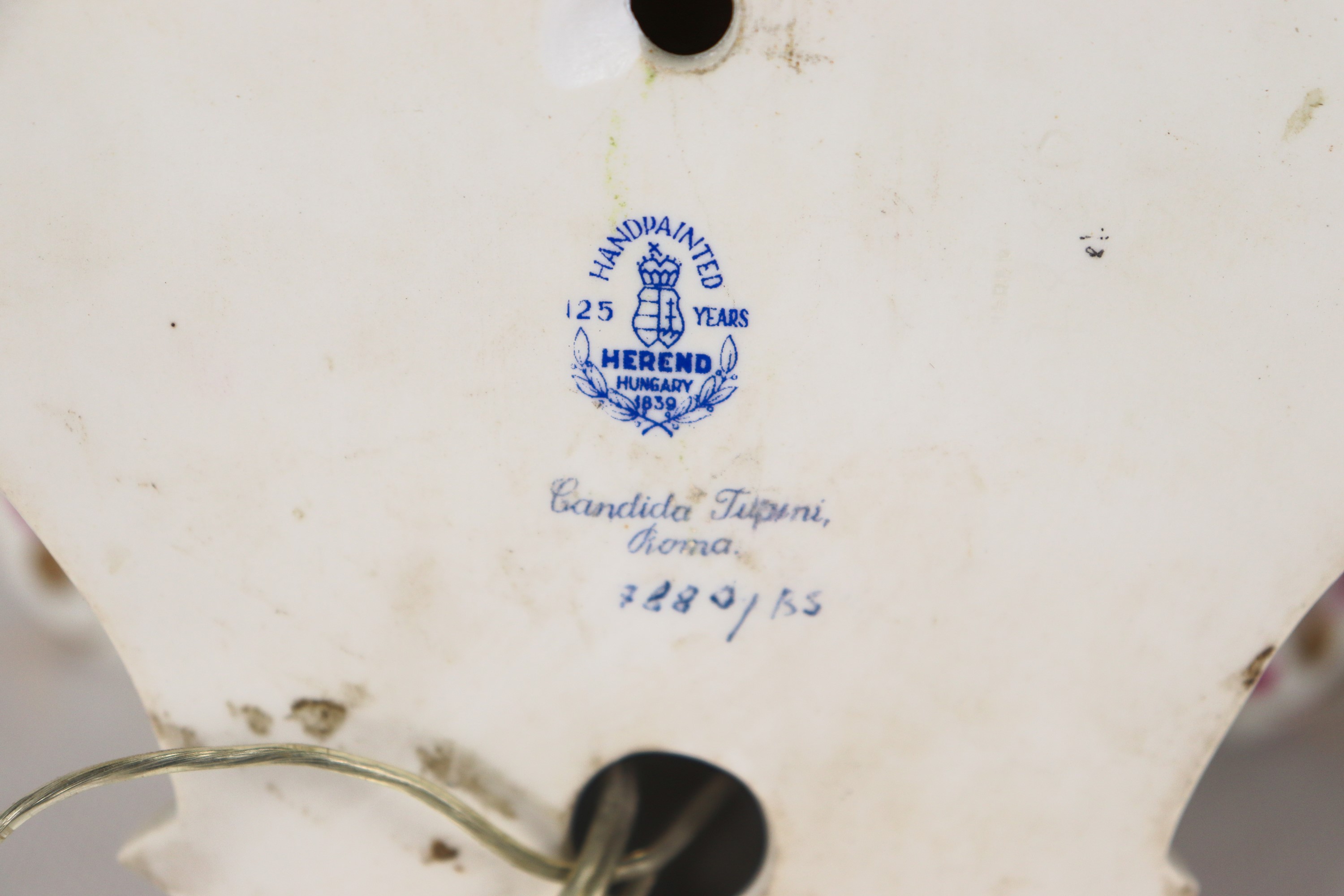 Coppia di appliques in porcellana Herend, decoro Apponnyi