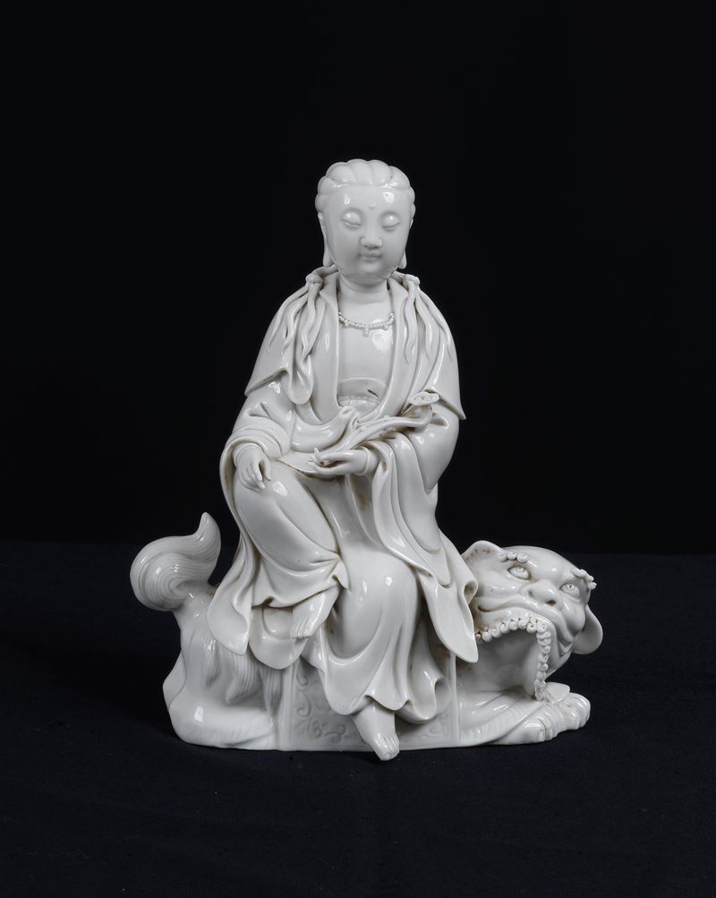 "Guanyin", scultura in porcellana bianco di Cina