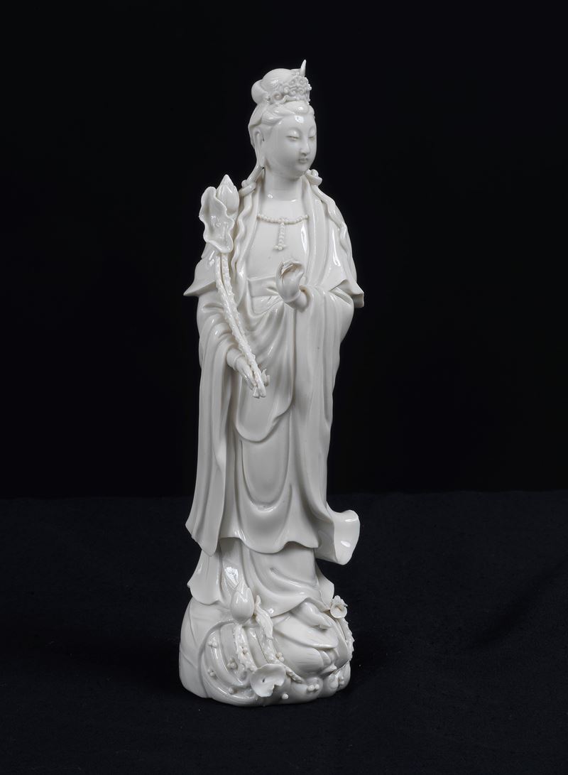 "Guanyin", scultura in porcellana bianco di Cina