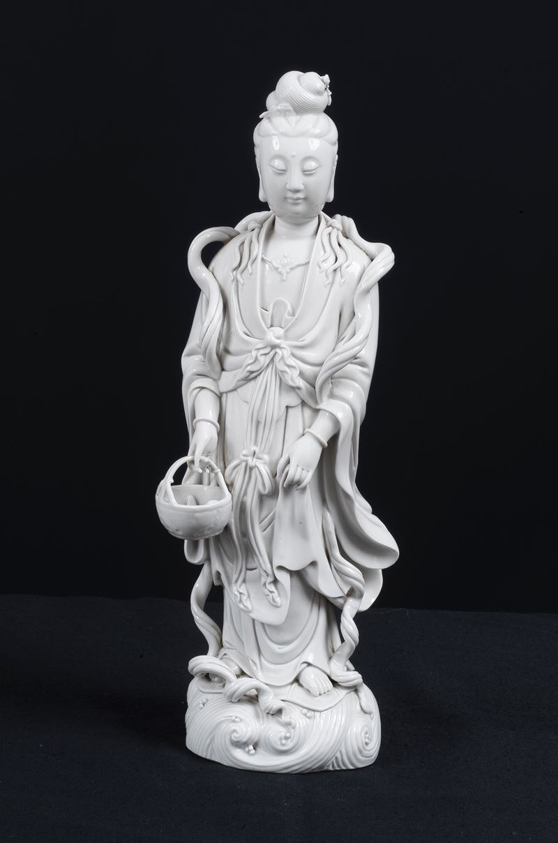 "Guanyin", scultura in porcellana bianco di Cina