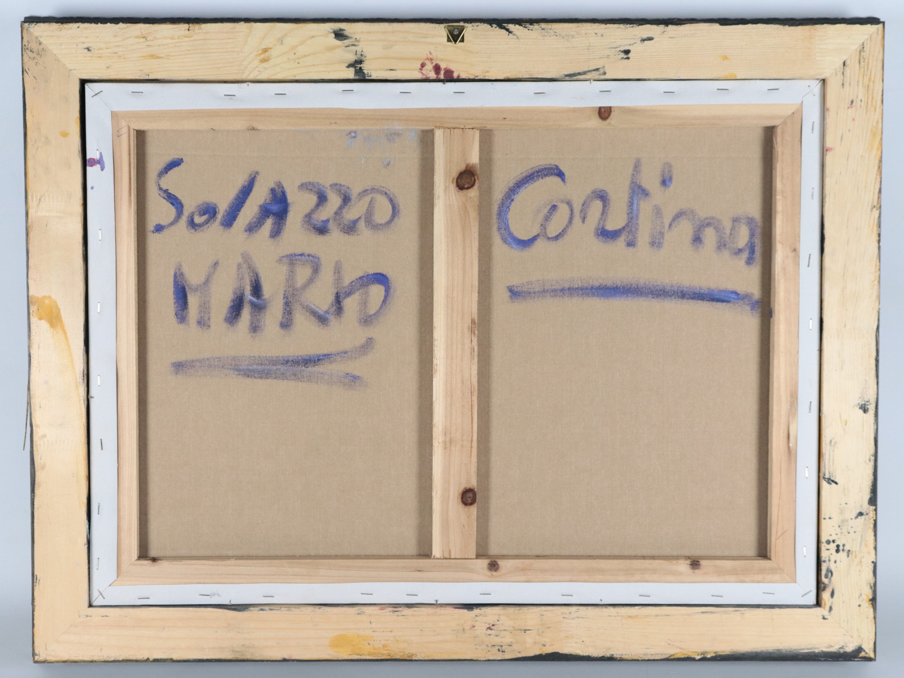 Firmato. "Veduta di Cortina innevata"