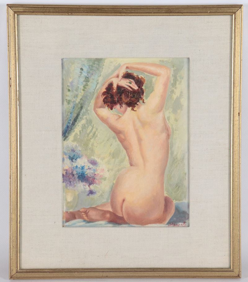 Firmato. "Nudo di ragazza"