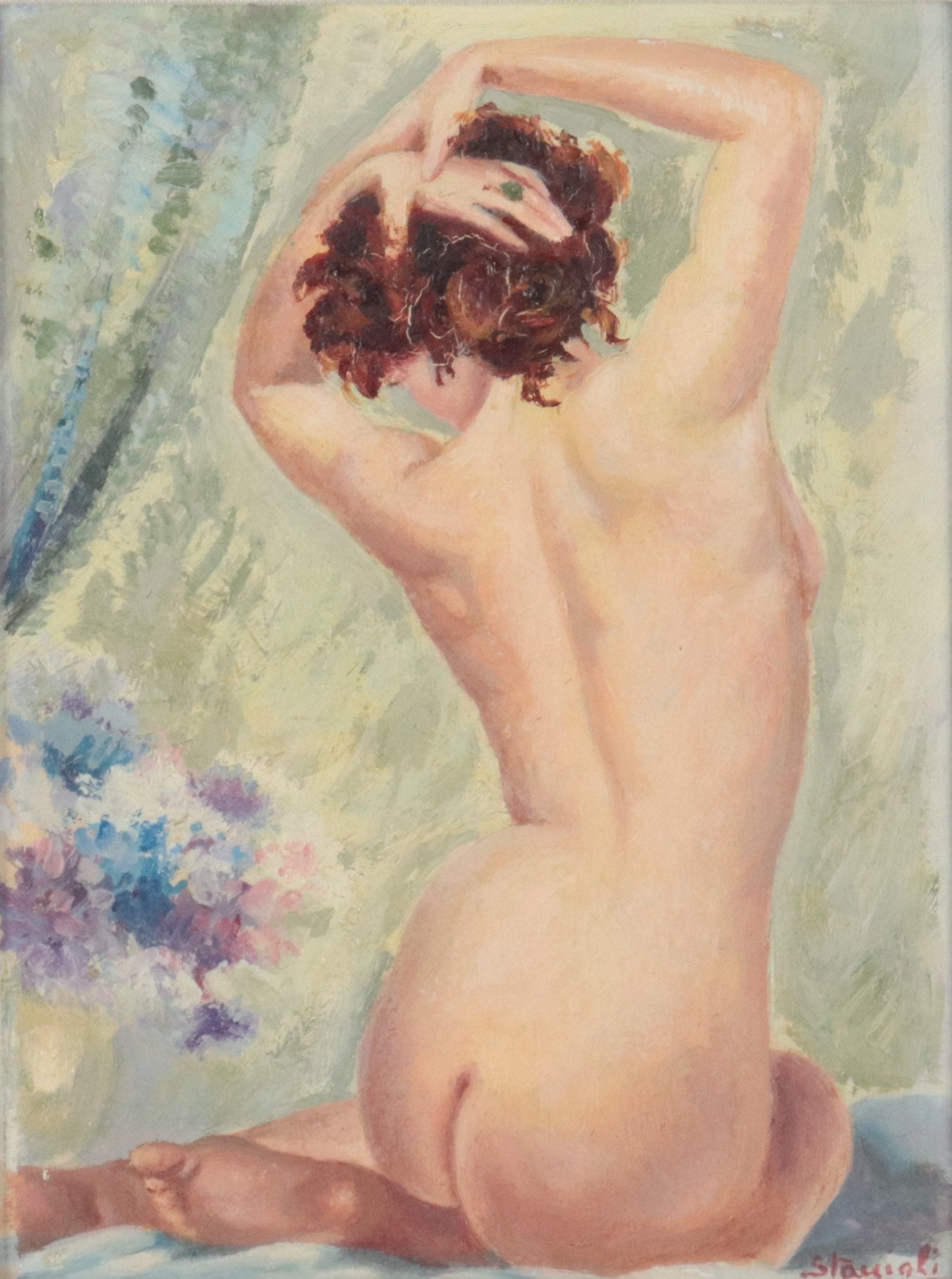 Firmato. "Nudo di ragazza"