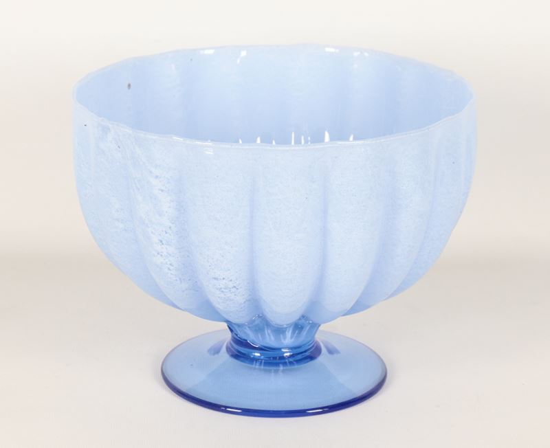 Coppa in cristallo celeste