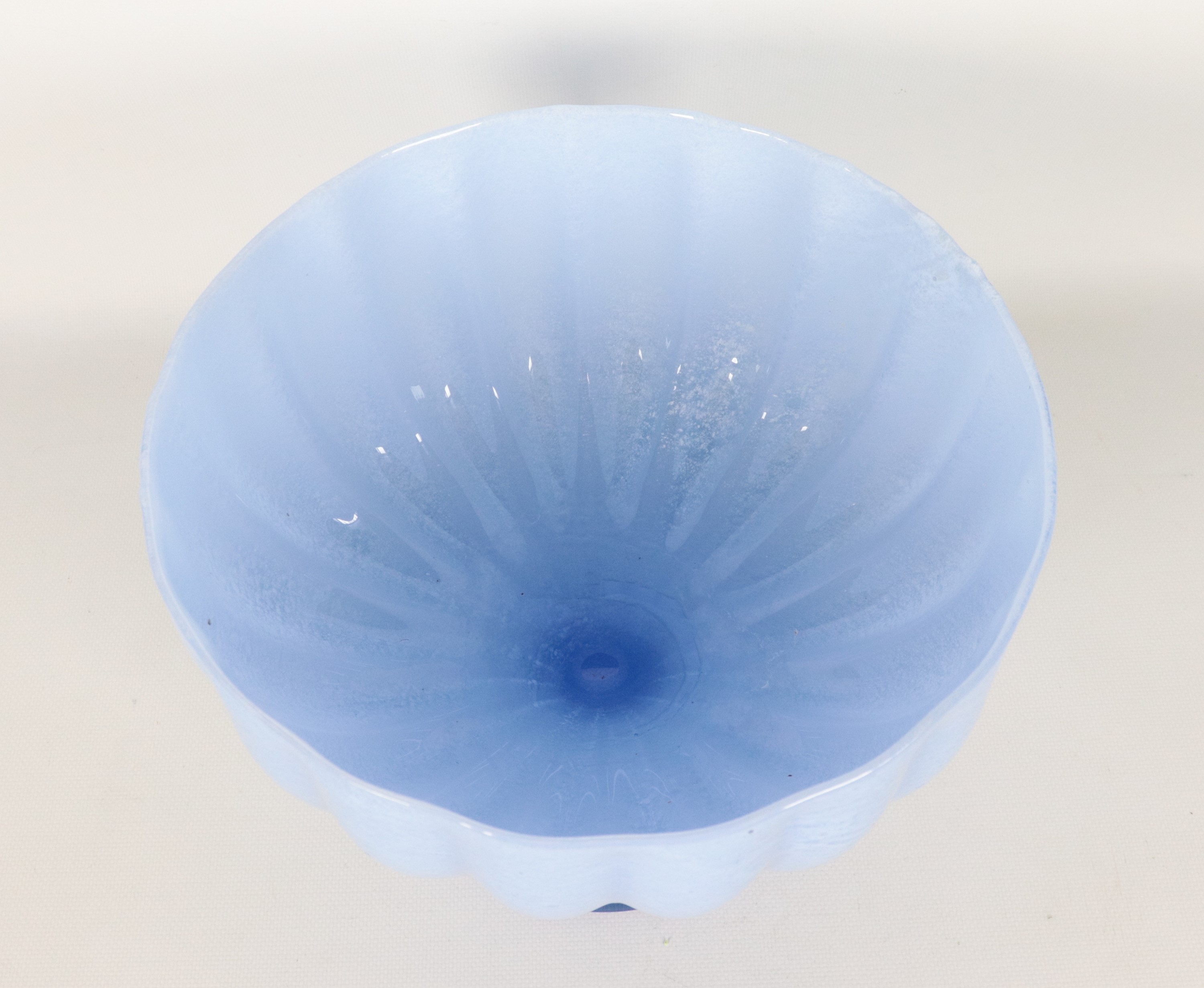 Coppa in cristallo celeste