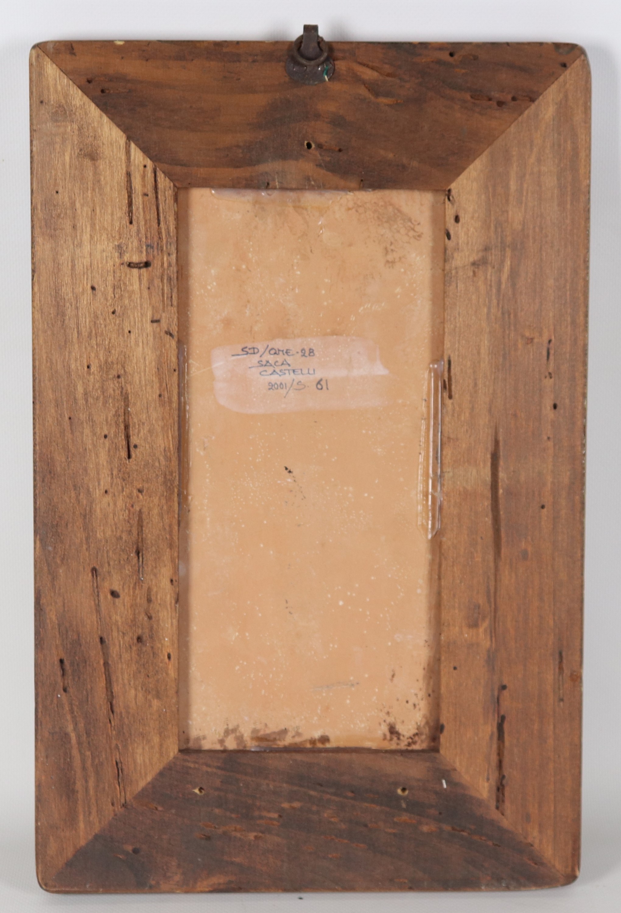 "Il medico", placca in maiolica Castelli smaltata e policroma