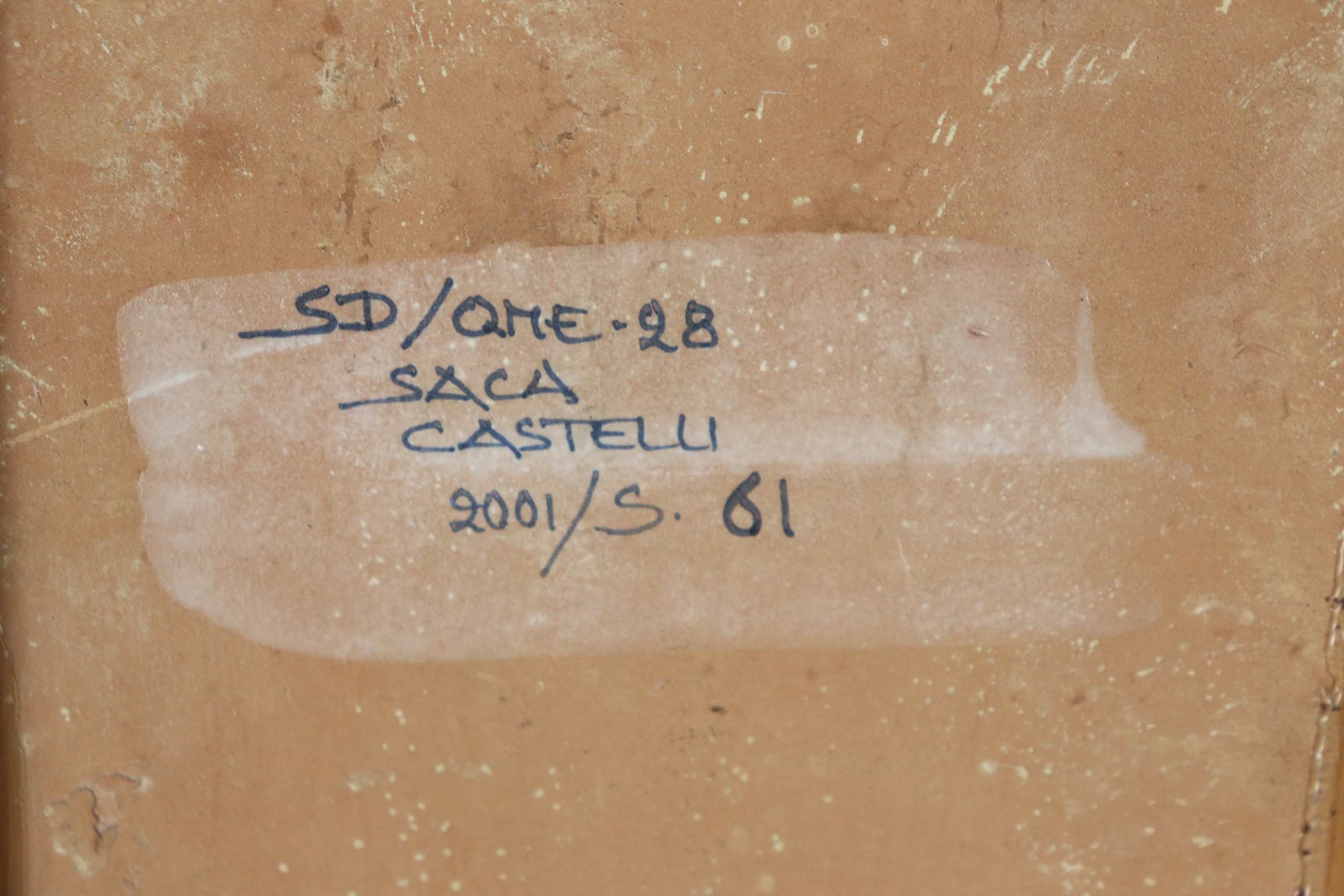 "Il medico", placca in maiolica Castelli smaltata e policroma