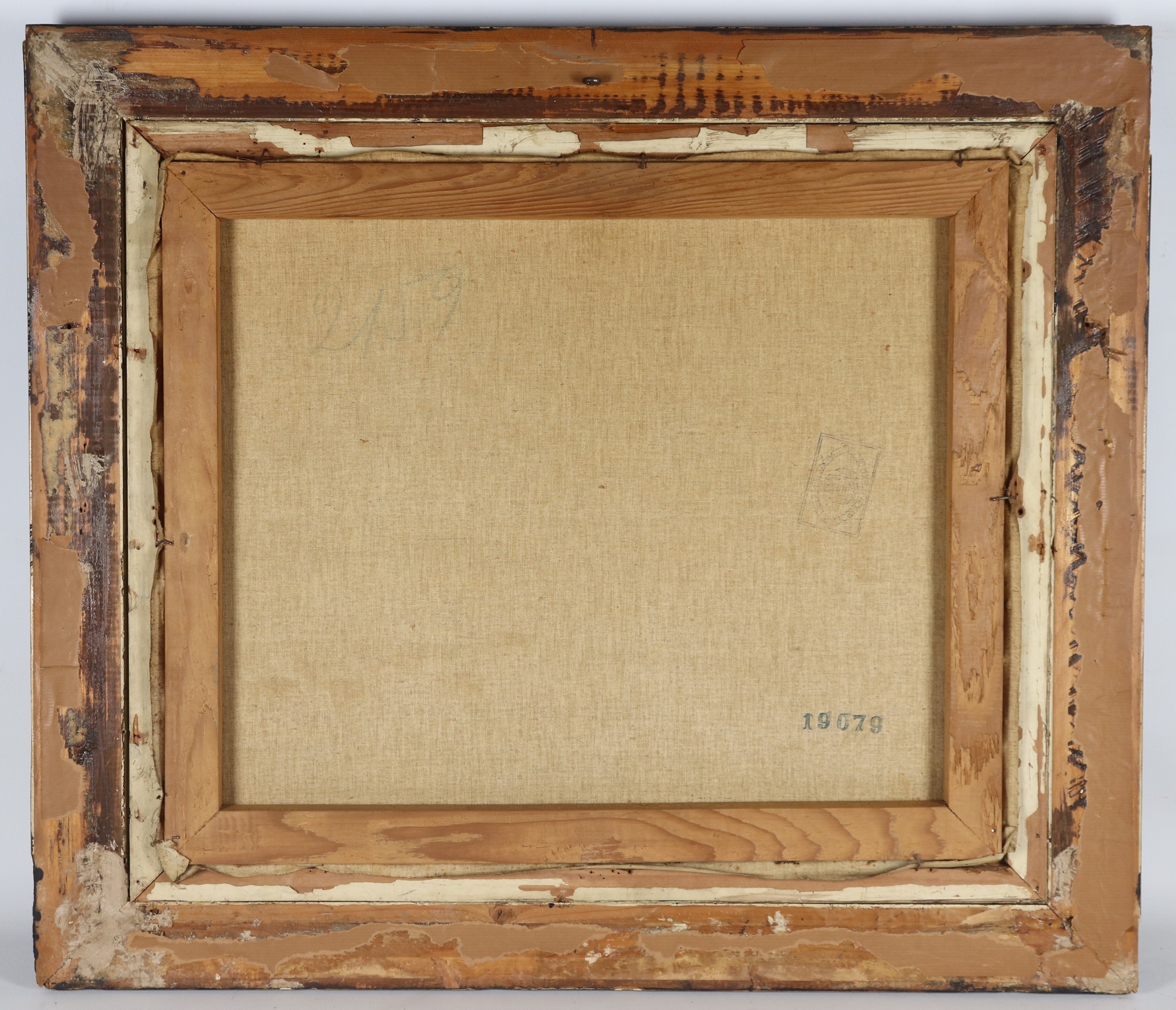 Firmato. "Contadinella al fiume con papere"