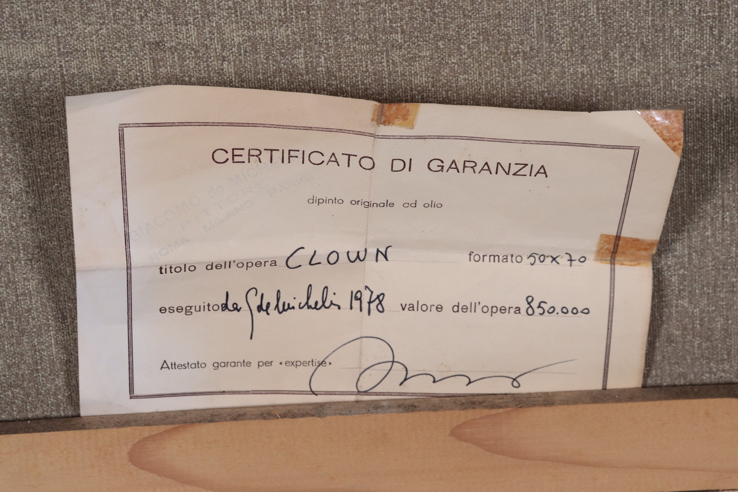 Firmato. "Clown con palloncini"