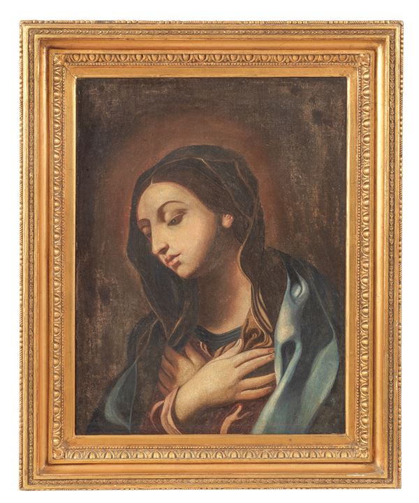 Pittore Bolognese Fine XVII Secolo - "Madonna in preghiera"