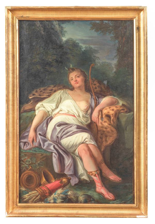 Scuola Italiana XVIII Secolo - "Il riposo di Diana cacciatrice"