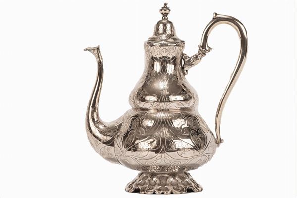 Silver coffee maker