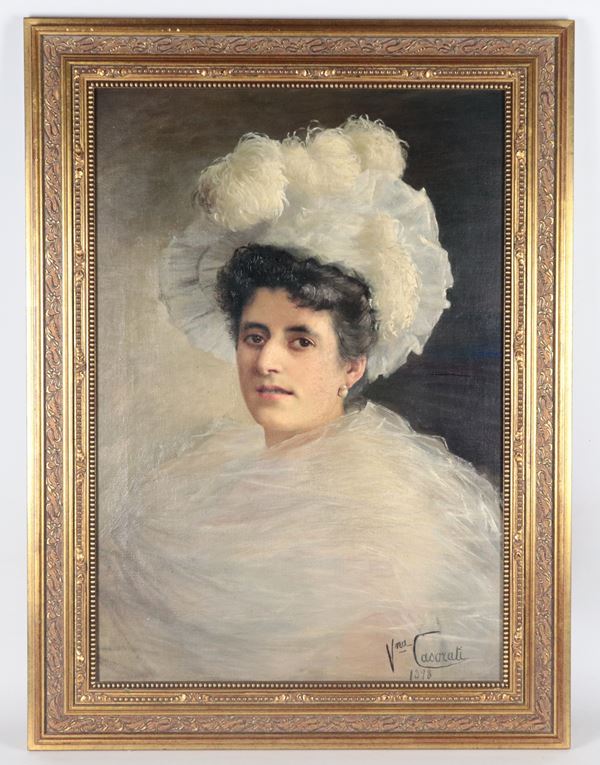 Valentina Pagani De Casorati - Signed and dated 1898. "Portrait of a Lady"