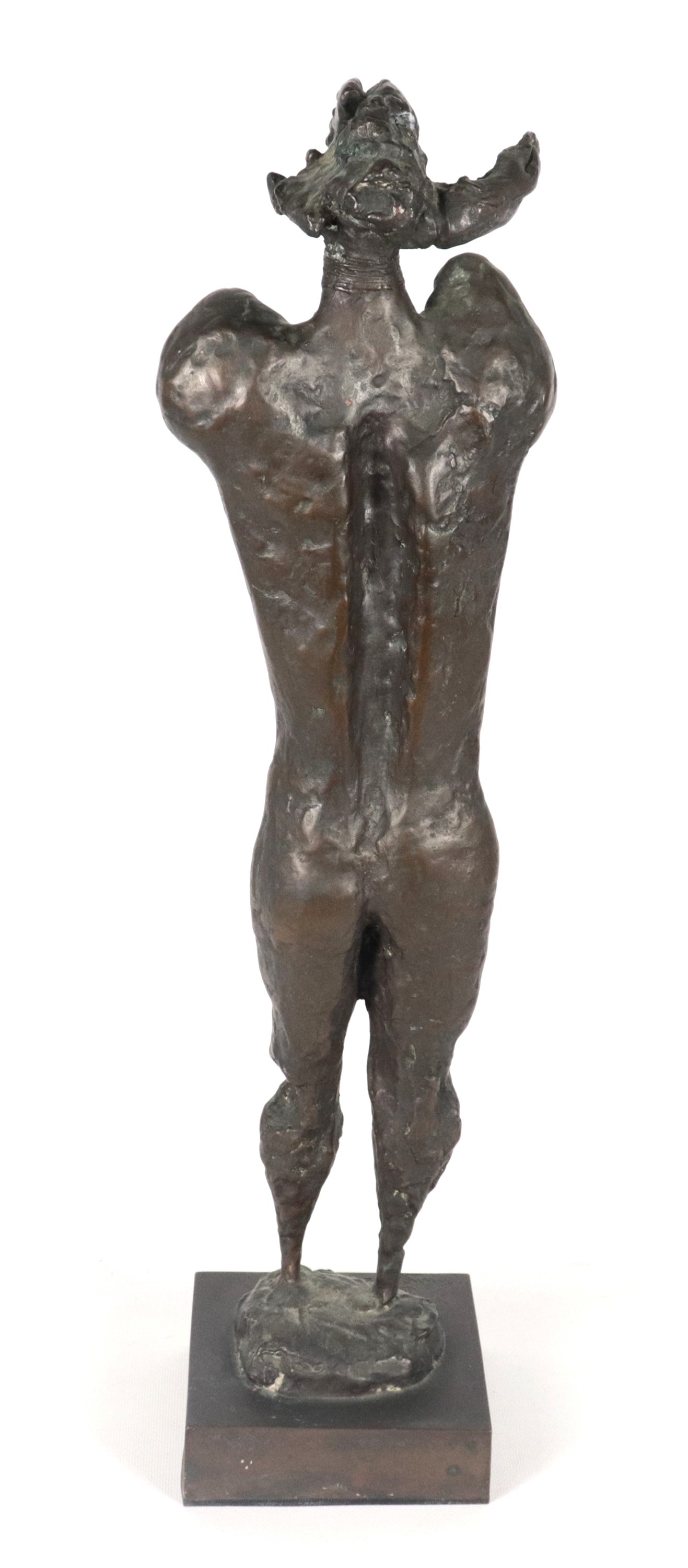 Firmata. 'Dio di Baal', scultura volume in bronzo