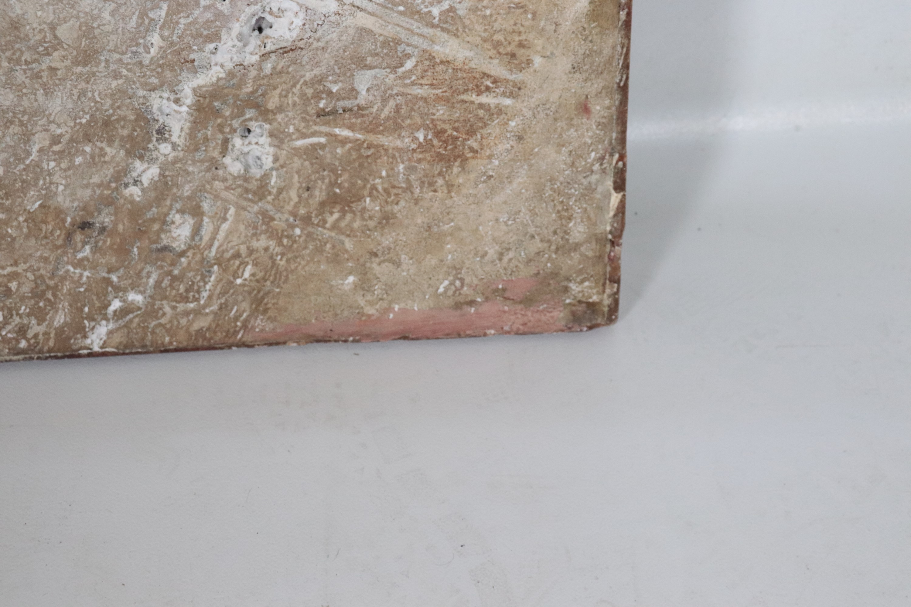Antico piano romano rettangolare in marmo a varie tarsie di breccia pavonazza, alabastro fiorito ...