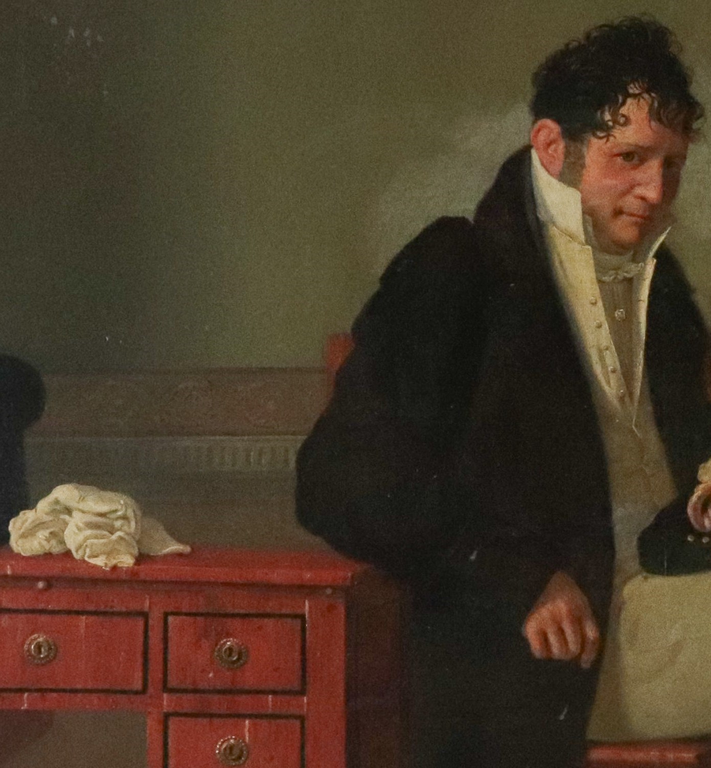 Bottega di. "Interno con gentiluomo e bambino"