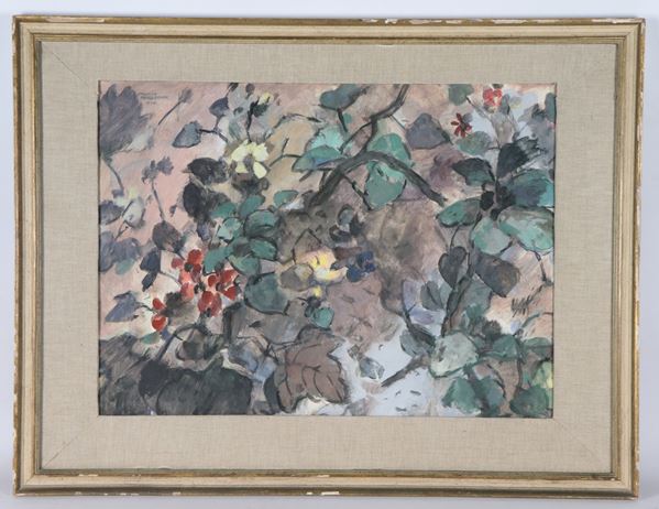 Eugenio Fegarotti - Signed and dated 1954. "Allegory of Plants and Flowers"