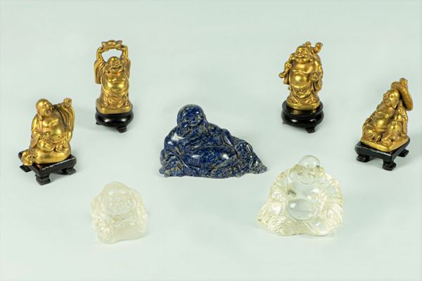 Collezione di sette piccoli Buddha