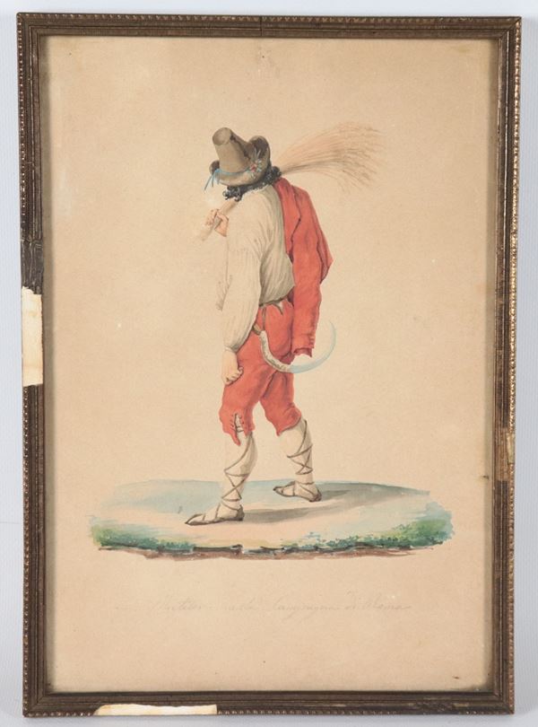 Bartolomeo Pinelli - "Reaper in the Roman countryside"