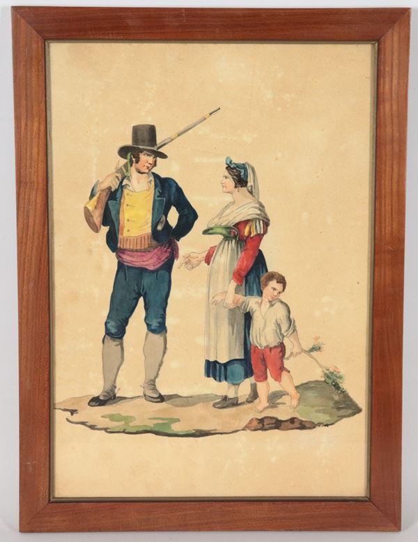 Bartolomeo Pinelli - "Family of Roman commoners"