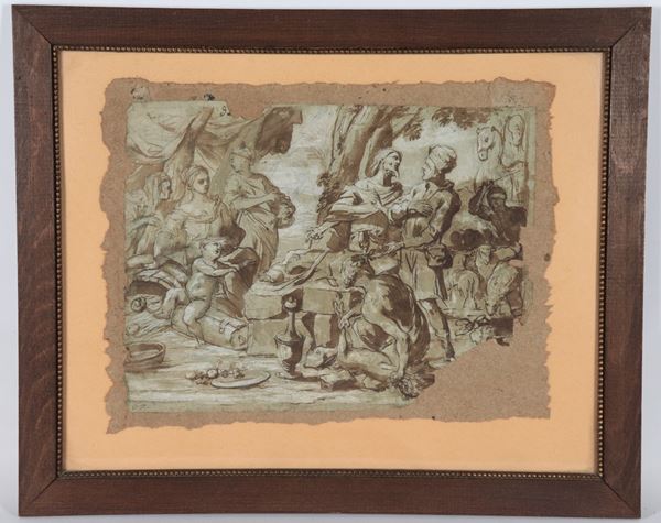 "Abel offers the lamb as a sacrifice"