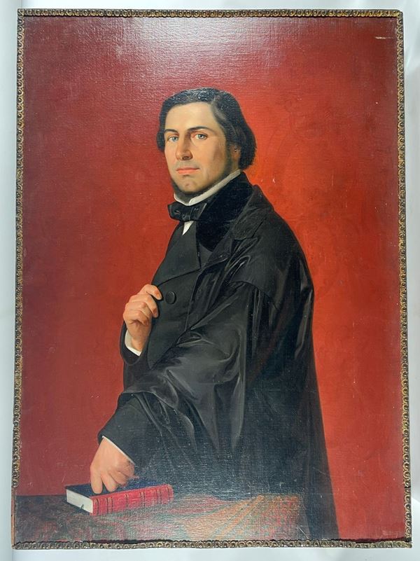 Scuola Emiliana XIX Secolo - "Portrait of a Jurist" 