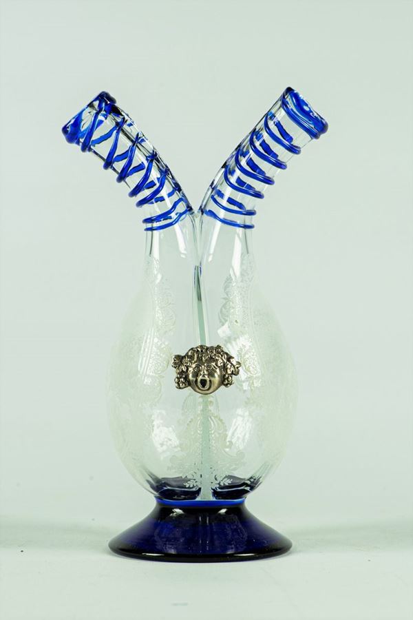Oil jug in blown Murano glass
